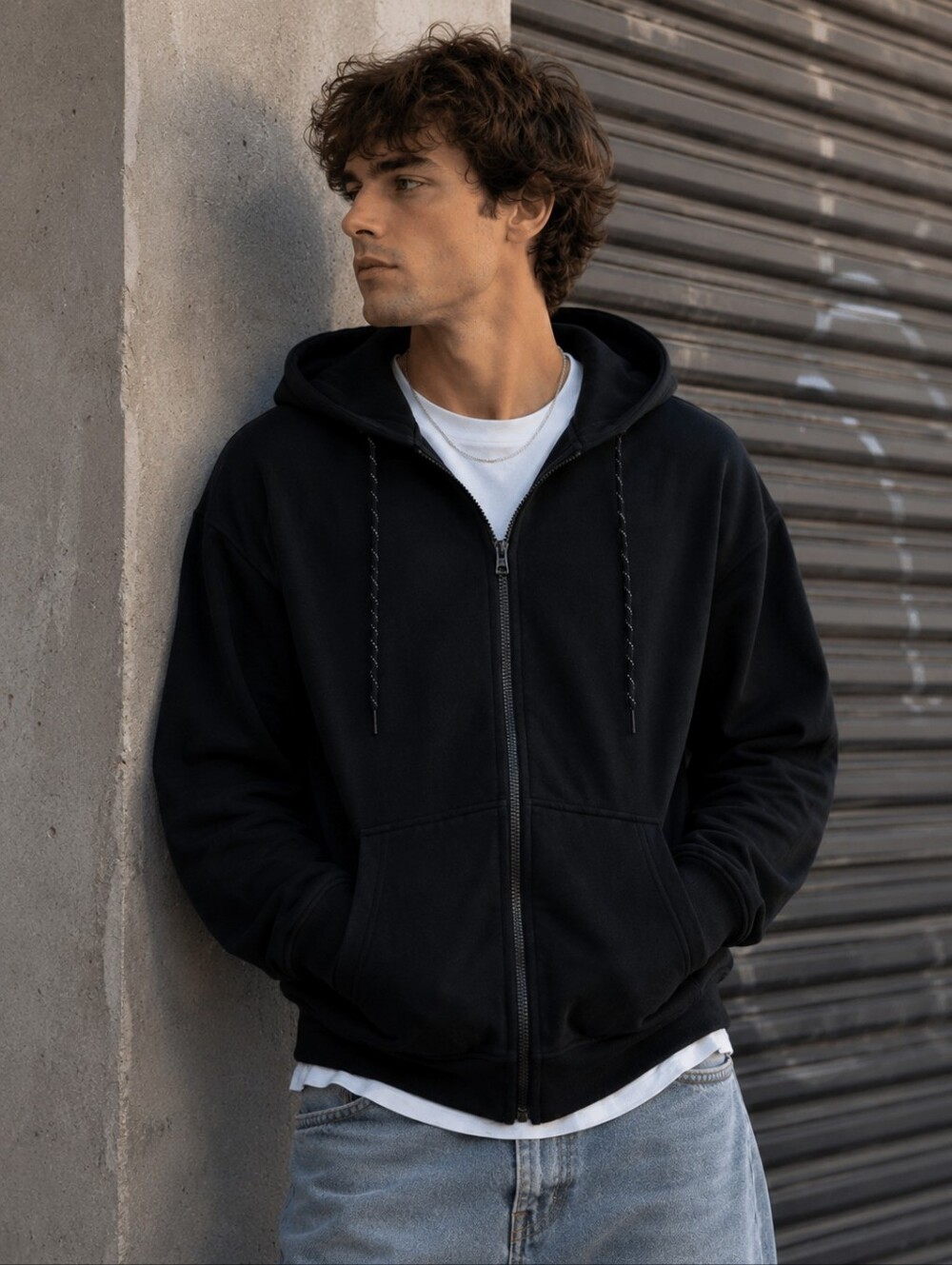 H&M Move Black Full-Zip Hoodie